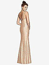 Rear View Thumbnail - Rose Gold Dessy Bridesmaid Dress 3010