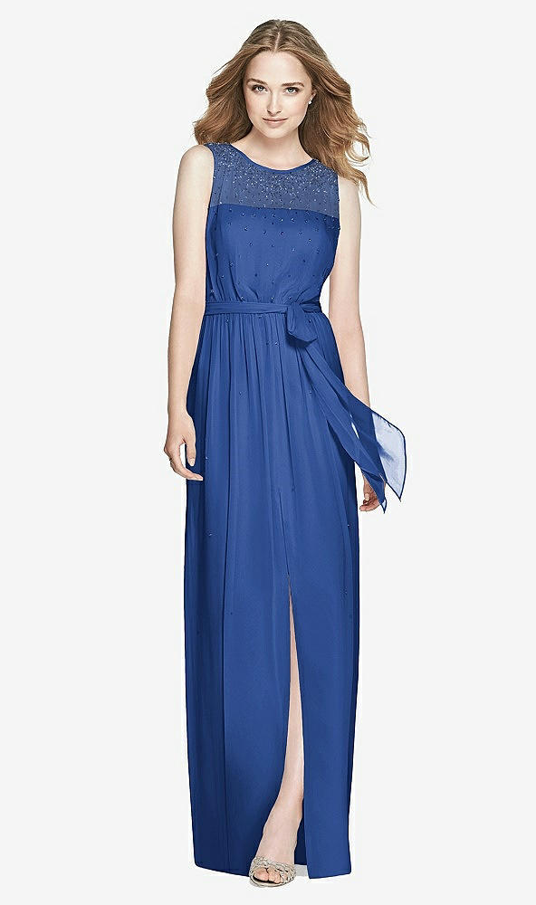 Front View - Classic Blue Dessy Bridesmaid Dress 3025
