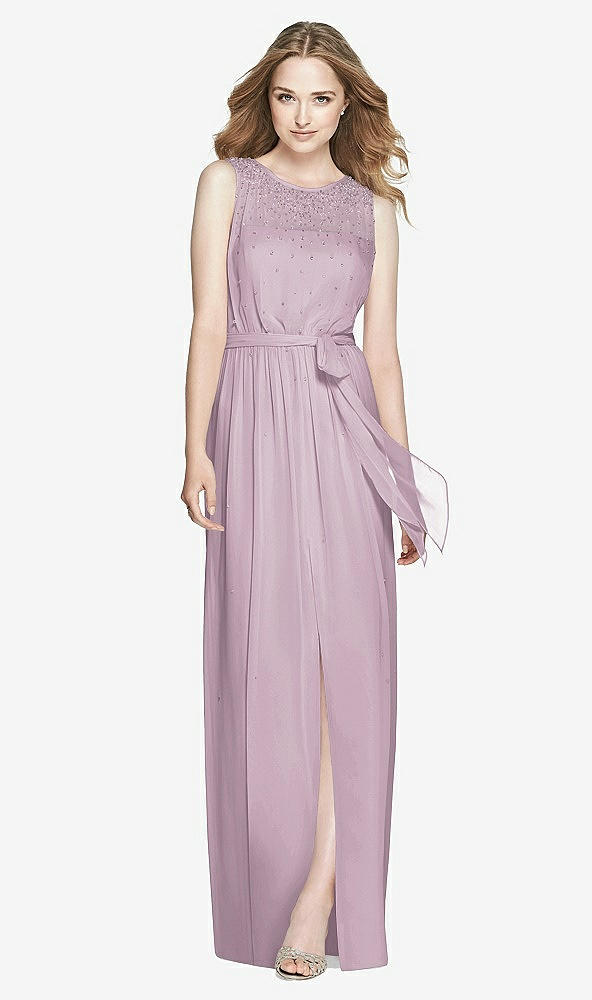 Front View - Suede Rose Dessy Bridesmaid Dress 3025