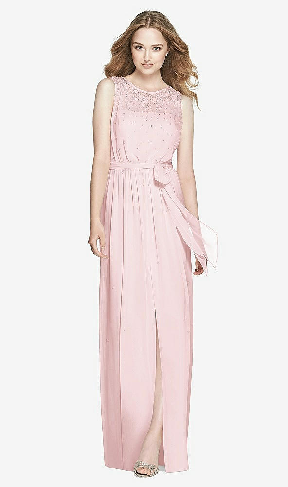 Front View - Ballet Pink Dessy Bridesmaid Dress 3025