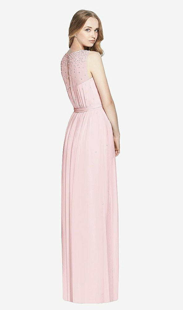 Back View - Ballet Pink Dessy Bridesmaid Dress 3025