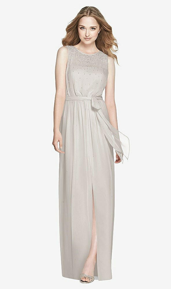 Front View - Oyster Dessy Bridesmaid Dress 3025