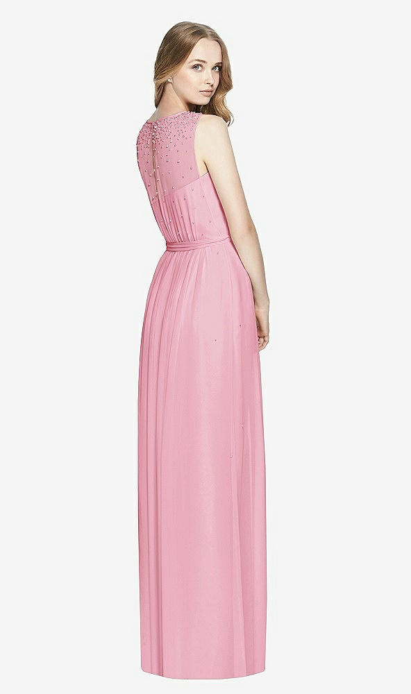 Back View - Peony Pink Dessy Bridesmaid Dress 3025