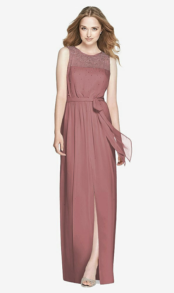 Front View - Rosewood Dessy Bridesmaid Dress 3025