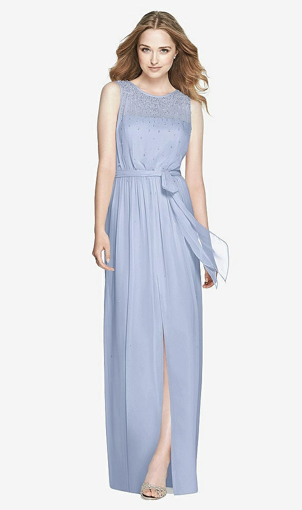 Front View - Sky Blue Dessy Bridesmaid Dress 3025