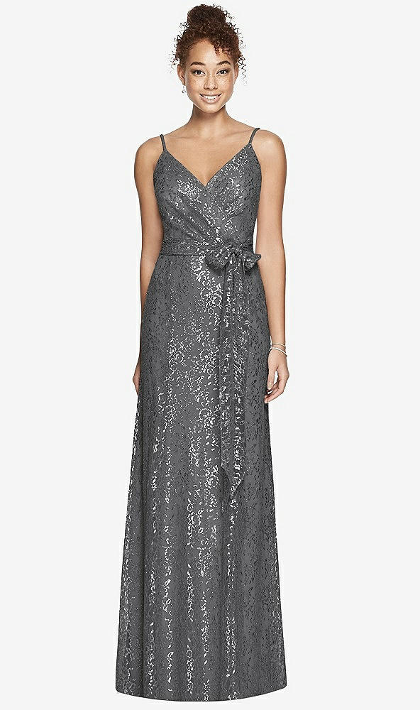 Front View - Charcoal Gray After Six Bridesmaid Dress 6787
