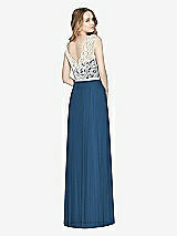 Rear View Thumbnail - Dusk Blue & Ivory After Six Bridesmaid Dress 6773