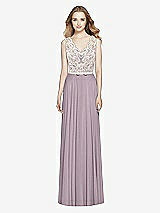 Front View Thumbnail - Lilac Dusk & Ivory After Six Bridesmaid Dress 6773