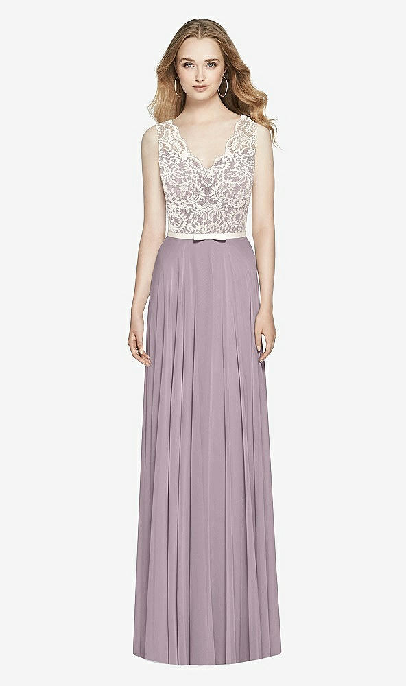 Front View - Lilac Dusk & Ivory After Six Bridesmaid Dress 6773