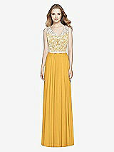 Front View Thumbnail - NYC Yellow & Ivory After Six Bridesmaid Dress 6773