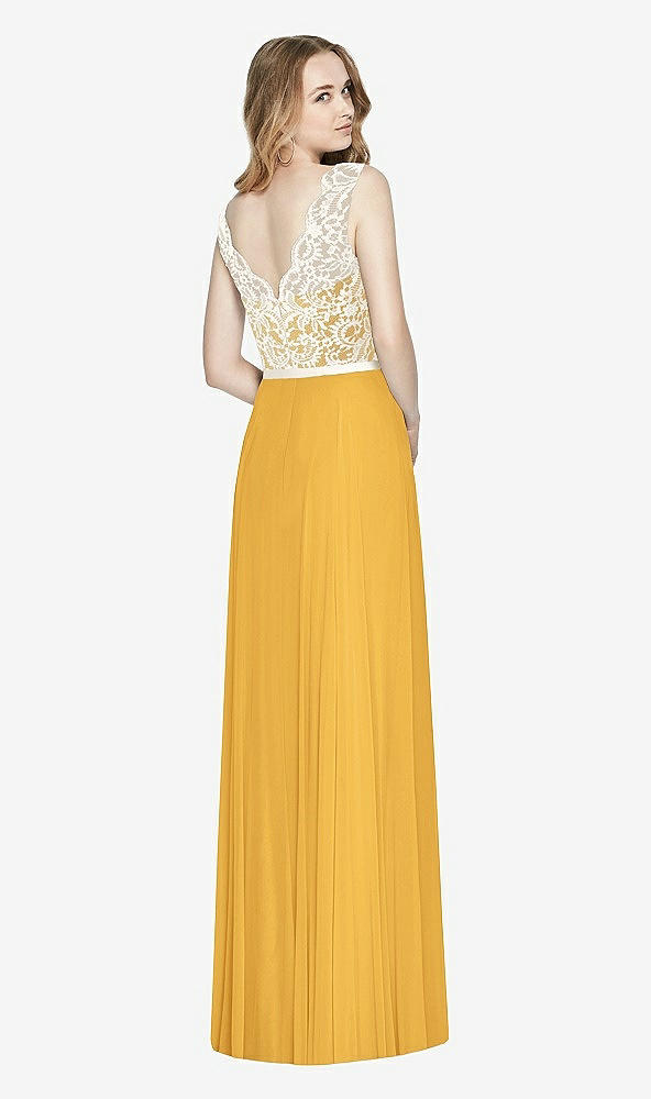 Back View - NYC Yellow & Ivory After Six Bridesmaid Dress 6773
