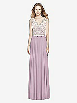 Front View Thumbnail - Suede Rose & Ivory After Six Bridesmaid Dress 6773