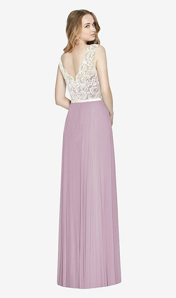 Back View - Suede Rose & Ivory After Six Bridesmaid Dress 6773