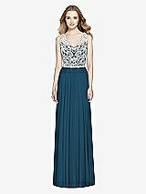 Front View Thumbnail - Atlantic Blue & Ivory After Six Bridesmaid Dress 6773