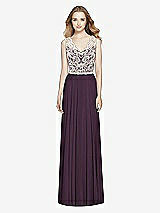 Front View Thumbnail - Aubergine & Ivory After Six Bridesmaid Dress 6773