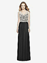 Front View Thumbnail - Black & Ivory After Six Bridesmaid Dress 6773