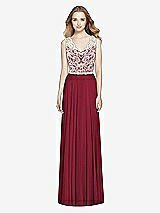 Front View Thumbnail - Burgundy & Ivory After Six Bridesmaid Dress 6773