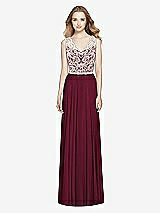 Front View Thumbnail - Cabernet & Ivory After Six Bridesmaid Dress 6773