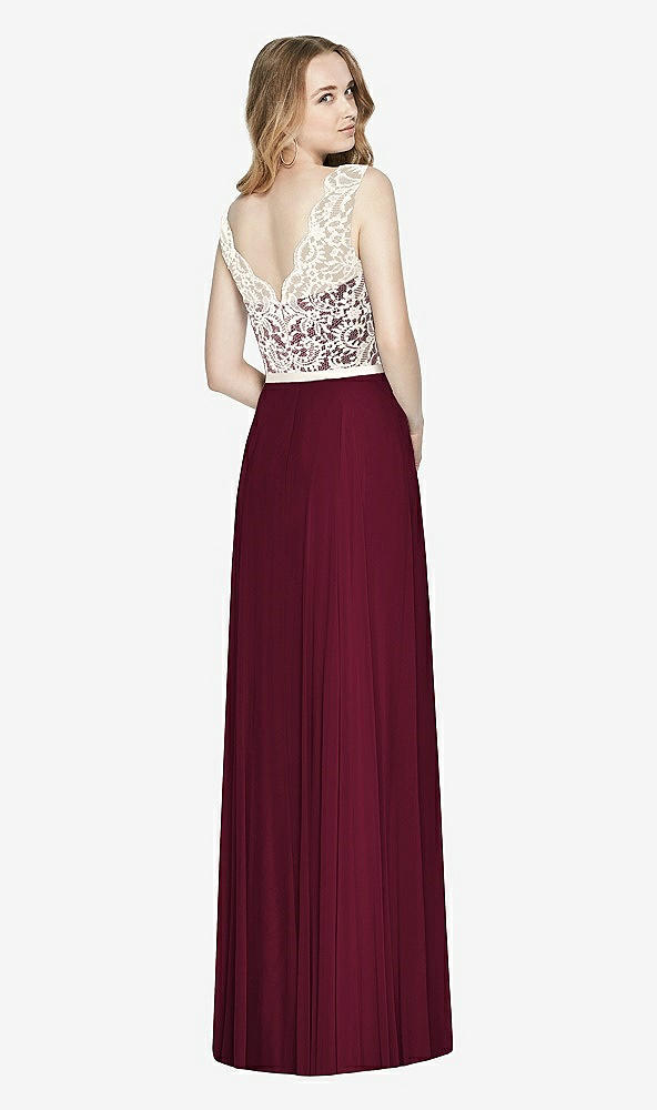 Back View - Cabernet & Ivory After Six Bridesmaid Dress 6773