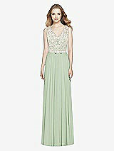 Front View Thumbnail - Celadon & Ivory After Six Bridesmaid Dress 6773