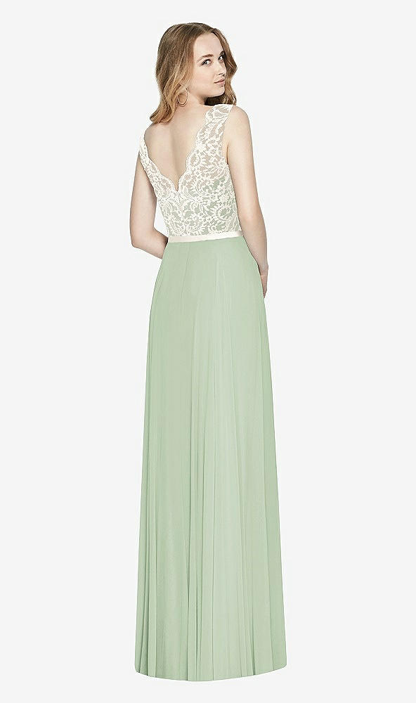Back View - Celadon & Ivory After Six Bridesmaid Dress 6773