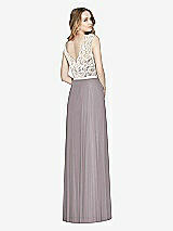 Rear View Thumbnail - Cashmere Gray & Ivory After Six Bridesmaid Dress 6773