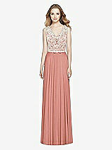 Front View Thumbnail - Desert Rose & Ivory After Six Bridesmaid Dress 6773