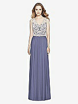 Front View Thumbnail - French Blue & Ivory After Six Bridesmaid Dress 6773