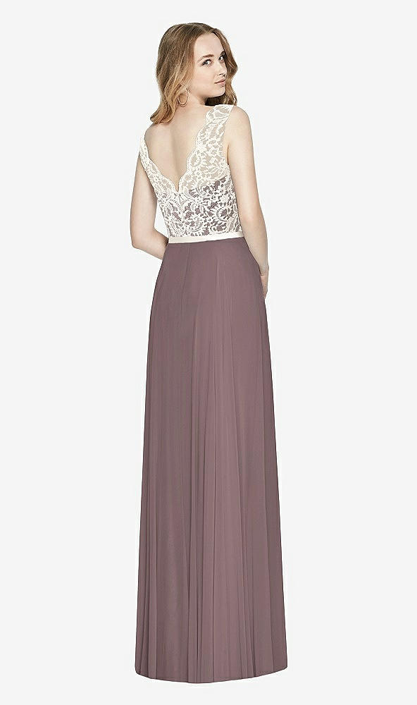 Back View - French Truffle & Ivory After Six Bridesmaid Dress 6773
