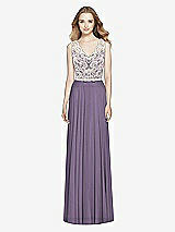 Front View Thumbnail - Lavender & Ivory After Six Bridesmaid Dress 6773
