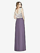 Rear View Thumbnail - Lavender & Ivory After Six Bridesmaid Dress 6773