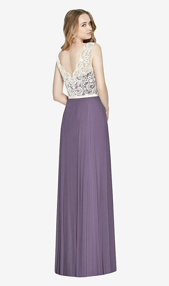 Back View - Lavender & Ivory After Six Bridesmaid Dress 6773