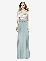 Front View Thumbnail - Morning Sky & Ivory After Six Bridesmaid Dress 6773