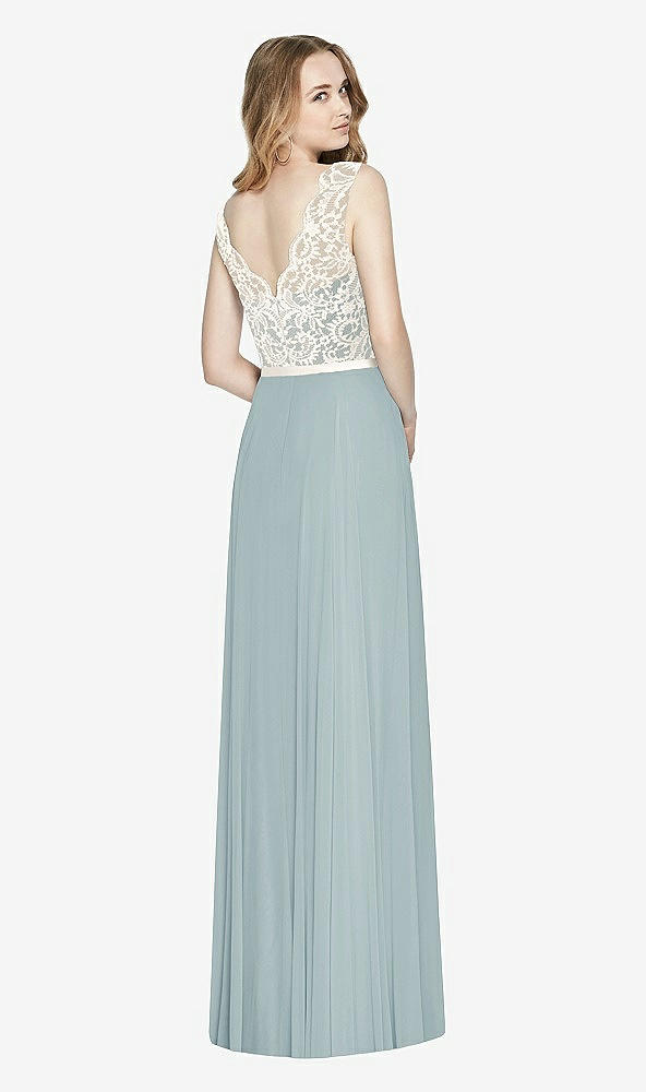 Back View - Morning Sky & Ivory After Six Bridesmaid Dress 6773