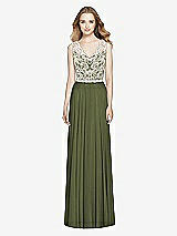 Front View Thumbnail - Olive Green & Ivory After Six Bridesmaid Dress 6773