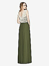 Rear View Thumbnail - Olive Green & Ivory After Six Bridesmaid Dress 6773
