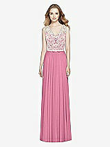 Front View Thumbnail - Orchid Pink & Ivory After Six Bridesmaid Dress 6773