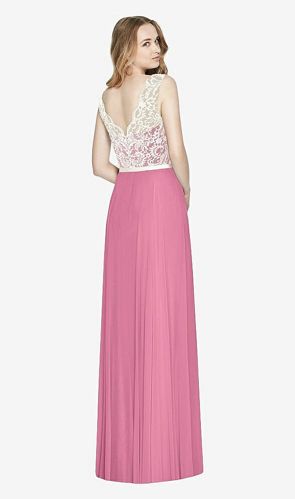 Back View - Orchid Pink & Ivory After Six Bridesmaid Dress 6773