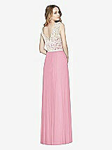 Rear View Thumbnail - Peony Pink & Ivory After Six Bridesmaid Dress 6773