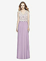 Front View Thumbnail - Pale Purple & Ivory After Six Bridesmaid Dress 6773