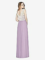 Rear View Thumbnail - Pale Purple & Ivory After Six Bridesmaid Dress 6773