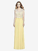 Front View Thumbnail - Pale Yellow & Ivory After Six Bridesmaid Dress 6773