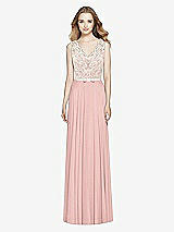 Front View Thumbnail - Rose - PANTONE Rose Quartz & Ivory After Six Bridesmaid Dress 6773