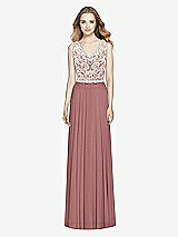 Front View Thumbnail - Rosewood & Ivory After Six Bridesmaid Dress 6773
