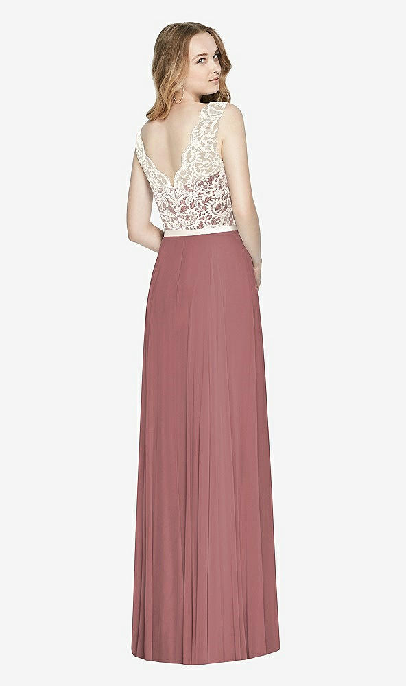 Back View - Rosewood & Ivory After Six Bridesmaid Dress 6773