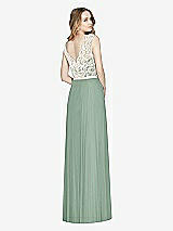 Rear View Thumbnail - Seagrass & Ivory After Six Bridesmaid Dress 6773