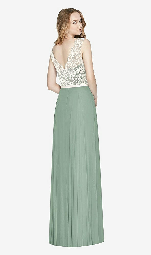 Back View - Seagrass & Ivory After Six Bridesmaid Dress 6773