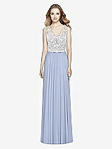 Front View Thumbnail - Sky Blue & Ivory After Six Bridesmaid Dress 6773