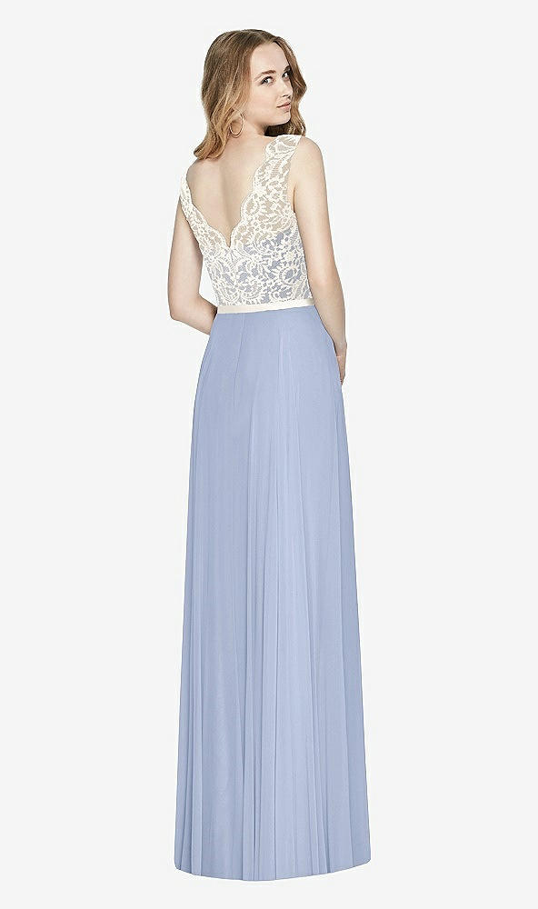 Back View - Sky Blue & Ivory After Six Bridesmaid Dress 6773