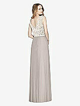 Rear View Thumbnail - Taupe & Ivory After Six Bridesmaid Dress 6773